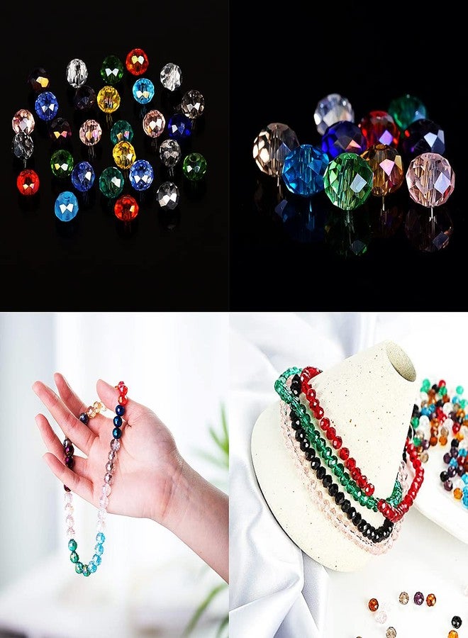 دي آي واي كرافتس خرز فاصل متعدد الأوجه، مقاس 7 مم × 8 مم، كما هو موضح في الصورة، يُستخدم لصنع الأساور والقلائد والمجوهرات، مصنوع من الزجاج متعدد الألوان، شكل دائري، رقم المنتج 443 (25 غرام، كما هو موضح في الصورة). - Image 5